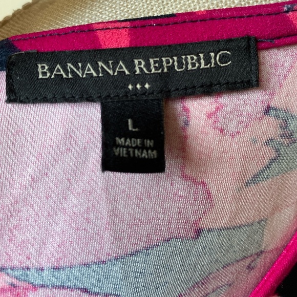 BANANA REPUBLIC LARGE 3/4 BELL SLEEVE SHIFT DRESS ABSTRACT WEARABLE ART - Picture 8 of 9